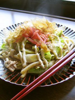 お好み焼き風♪焼きうどん-レシピのメイン写真