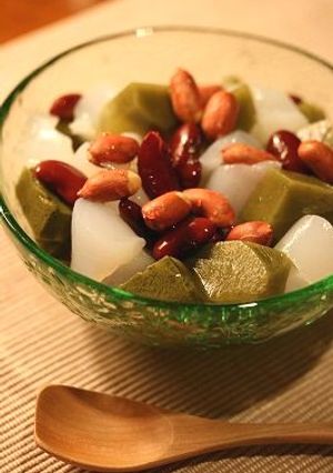 ダイエット!抹茶寒天こんにゃくみつ豆-レシピのメイン写真
