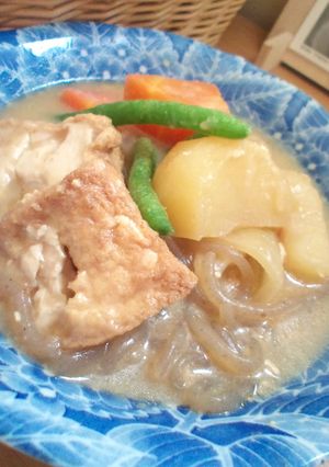 甘酒で作る砂糖なし肉なし甘辛厚揚げじゃが-レシピのメイン写真