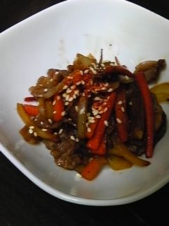 フライパン1つ!牛肉とにんじんで甘辛炒め-レシピのメイン写真