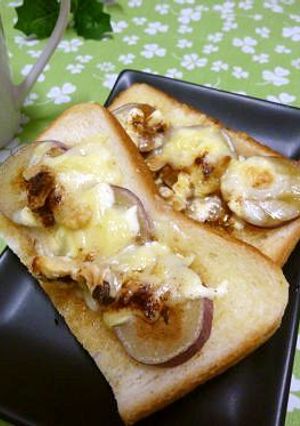 さつま芋とチーズと胡桃のトースト-レシピのメイン写真