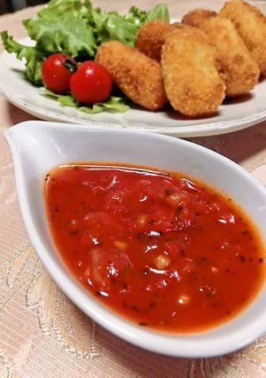 簡単！クリームコロッケのトマトソース☆-レシピのメイン写真