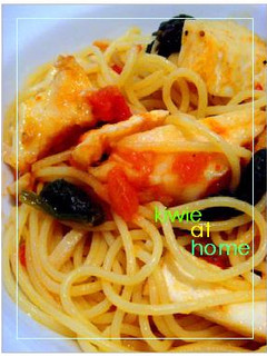 美味☆白身魚のトマトソースパスタ-レシピのメイン写真