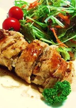 鶏肉のチーズロール・バルサミコソース-レシピのメイン写真