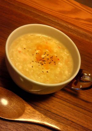 『カニカマと豆腐の淡雪スープ』-レシピのメイン写真