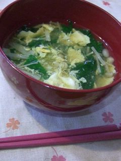うちスープ♪ほうれん草のかき玉汁-レシピのメイン写真
