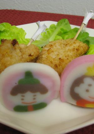 お雛様かまぼこで　可愛いい簡単ランチ-レシピのメイン写真