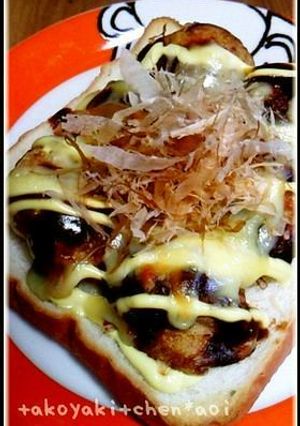 【たこ焼き01】たこ焼きトースト-レシピのメイン写真
