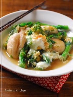 菜の花とお麩の卵とじ-レシピのメイン写真