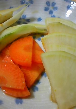 男の料理 簡単もう一品 ゆずぽんの浅漬け-レシピのメイン写真