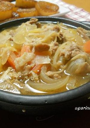 豚肉の味噌煮込みうどん-レシピのメイン写真