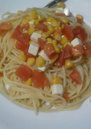 簡単!!トマトとチーズの冷製パスタ-レシピのメイン写真