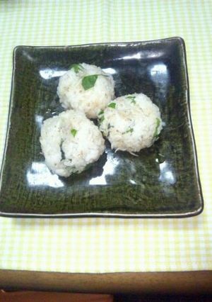 青じそとじゃこのおにぎり-レシピのメイン写真