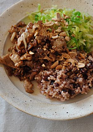 ピーナツ生姜焼き丼-レシピのメイン写真