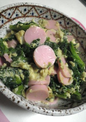 わさび菜のたまごとじ♪-レシピのメイン写真