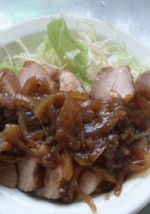 鶏ﾁｬｰｼｭｰ☆玉ねぎｿｰｽ-レシピのメイン写真