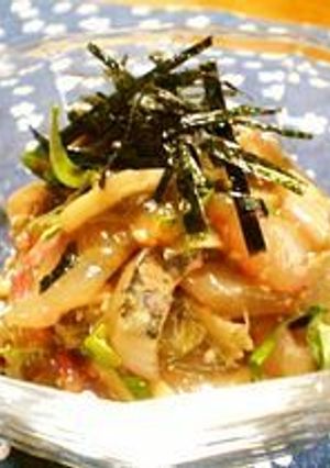 鯵の さっぱり味噌醤油和え♪ -レシピのメイン写真