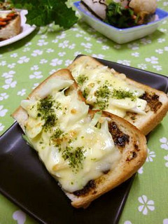 シャキシャキ キャベツの軸で和風トースト-レシピのメイン写真