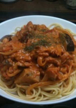 スモークサーモンのトマトクリームパスタ-レシピのメイン写真