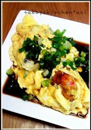 【たこ焼き04】たこ焼きオムレツ-レシピのメイン写真