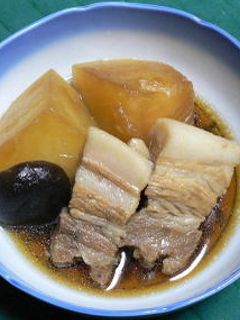 圧力鍋で、丸大根入り豚の角煮-レシピのメイン写真