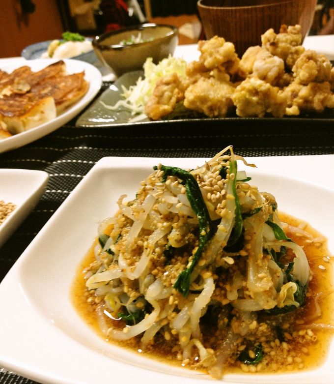 やみつき！〜にらともやしのごまラー油〜-レシピのメイン写真