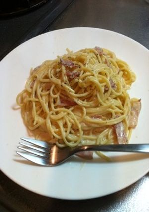 ベーコンのチーズクリームパスタ-レシピのメイン写真