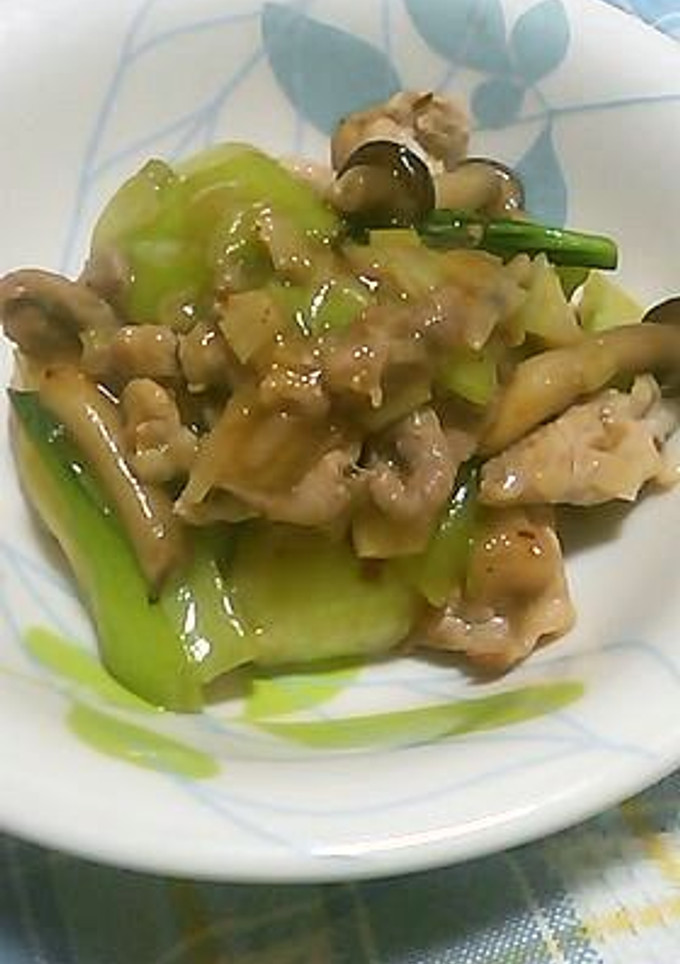 豚肉と青梗菜のねぎ塩炒め-レシピのメイン写真