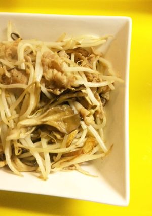 豚肉と舞茸ともやし炒め☆塩昆布で♪-レシピのメイン写真