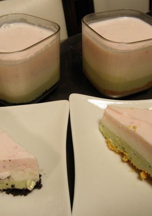 ひな祭り☆3色ヨーグルトケーキ-レシピのメイン写真