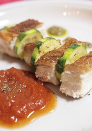 簡単♪鶏肉とズッキーニの挟みグリル☆-レシピのメイン写真
