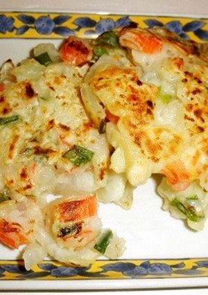カニかまと桜エビの韓国風大根お焼き-レシピのメイン写真