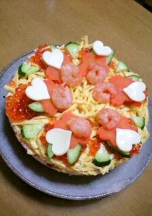 ２人分のちらし寿司☆ケーキ-レシピのメイン写真