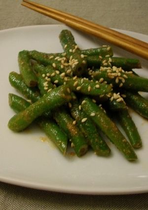 味がしっかり♪いんげんのごまあえ♬-レシピのメイン写真