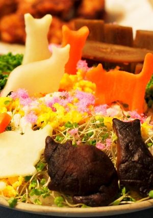 春の野山でにゃんこたちのピクニック♪-レシピのメイン写真