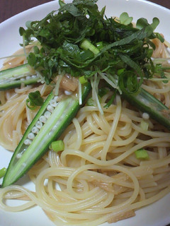 おくらとなめたけの柚子胡椒風味パスタ-レシピのメイン写真