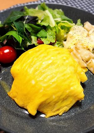 ミートソースの残りdeオムライス-レシピのメイン写真