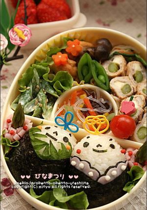 おにぎりひなまつり弁当：キャラ弁-レシピのメイン写真