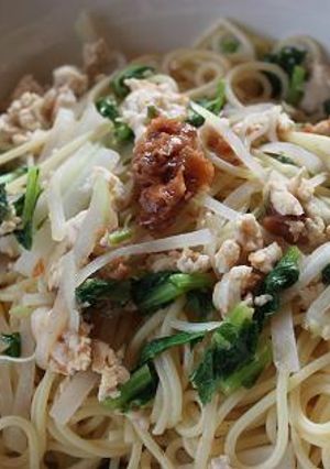 大根と梅干しで和風パスタ~♪-レシピのメイン写真