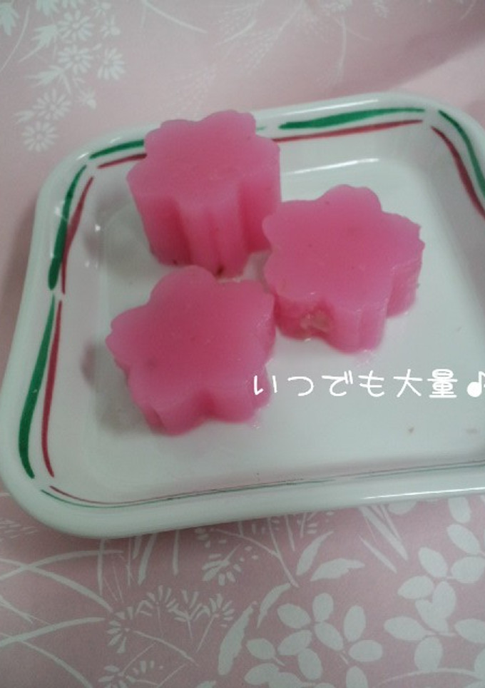 いつでも大量♪春の桜羊羹-レシピのメイン写真