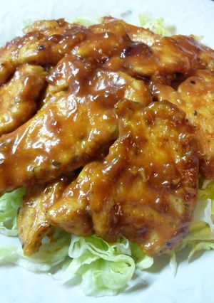 ふわふわ鶏胸のケチャップソース和え♪-レシピのメイン写真