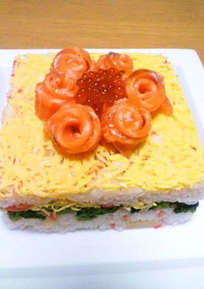簡単　ケーキ寿司-レシピのメイン写真