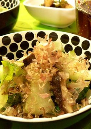 ルクエで青梗菜としいたけのオイル蒸し-レシピのメイン写真
