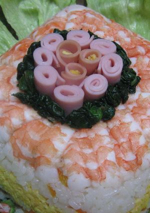 簡単!ひなまつりカラフルおしずし-レシピのメイン写真
