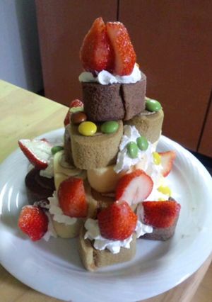 誕生日や節句に簡単☆ロールケーキタワー-レシピのメイン写真