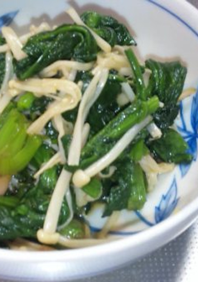 ほうれん草とシメジの簡単おひたし-レシピのメイン写真