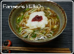 【農家のレシピ】とろろあんかけ梅うどん-レシピのメイン写真