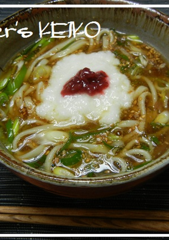【農家のレシピ】とろろあんかけ梅うどん-レシピのメイン写真