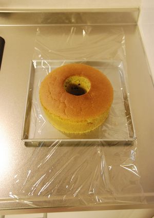 しっとり抹茶小豆シフォンケーキ-レシピのメイン写真