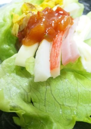 ヘルシーお手軽サラダ巻きクレープ-レシピのメイン写真